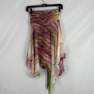 Diane Von Furstenberg DVF size 8 silk wrap handkerchief skirt excellent flounce